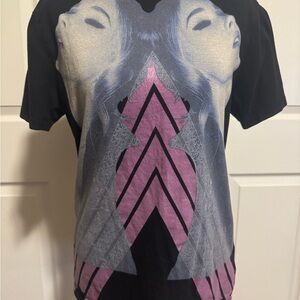Guess Black and Purple Graphic Tee